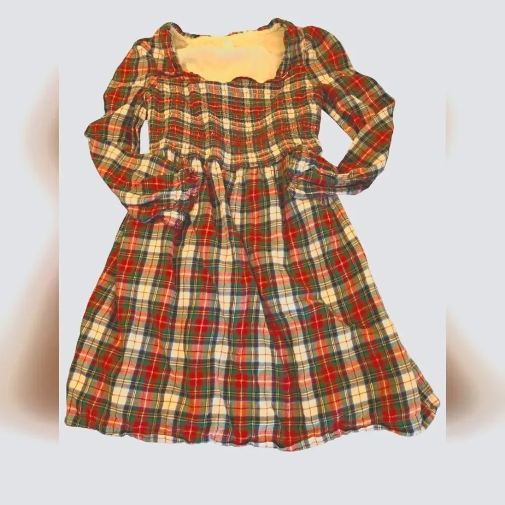 Gap Girls plaid flannel dress‎ size large